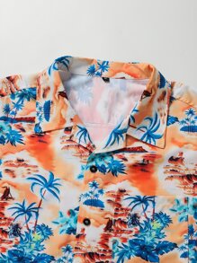 NITAGUT Áo sơ mi Nam Nút phía trước Nhiệt đới Boho - Nhiều màu - Xem 3