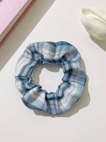 10个装女士格子和花卉图案发圈，休闲发绳，可作发圈、发圈、发饰，可作礼物或马尾辫发饰