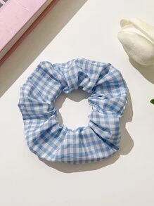 10个装女士格子和花卉图案发圈，休闲发绳，可作发圈、发圈、发饰，可作礼物或马尾辫发饰