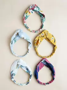 5 chiếc băng đô in hoa - Nhiều màu - Xem 1