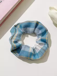 10个装女士格子和花卉图案发圈，休闲发绳，可作发圈、发圈、发饰，可作礼物或马尾辫发饰