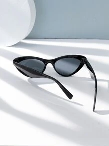 1 cặp kính mát mắt mèo thường ngày cho nữ, dùng khi đi du lịch, đi biển vào mùa hè, ngoài trời, du lịch - màu đen - Xem 2