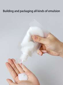 5入組塑料乳液分配器極簡主義透明乳液分配器適合家用旅行 - 白色 - 查看 2