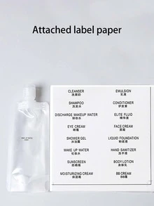 5入組塑料乳液分配器極簡主義透明乳液分配器適合家用旅行 - 白色 - 查看 3