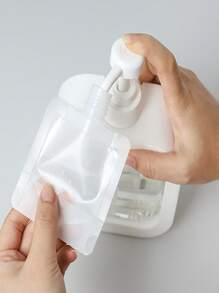 5入組塑料乳液分配器極簡主義透明乳液分配器適合家用旅行 - 白色 - 查看 4