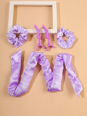 5件套卷发器套装，返校季，旅行度假必备，女士发饰