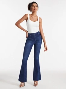 SHEIN BASICS Solid Ribbed Knit Tank Top - White - View 3