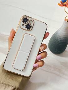 Vỏ điện thoại mạ điện có giá đỡ có thể gập lại - trắng - Xem 3