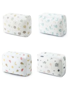 1pc Random Pattern PEVA Clothes Storage Bag, Modernist Foldable Comforter Storage Bag For Bedroom