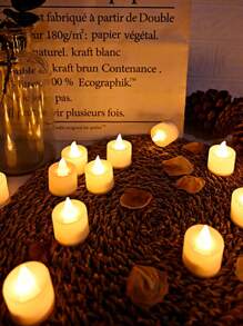 6入組電子無焰蠟燭小夜燈節日氣氛裝飾燈用於節日裝飾 - 黃色 - 查看 4