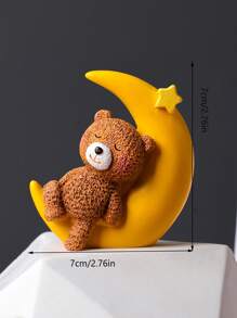 1 件树脂卡通熊雕像，客厅、书房、卧室、餐厅的家居装饰，节日装饰，母亲节、感恩节、情人节礼物，最佳节日礼物