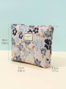 1个Y2K复古风蓝灰色大花朵压纹手柄高贵立体大容量防水旅行便携经典软六角包化妆包，适合女性和女孩，化妆包，化妆袋，护肤包，洗漱包，收纳袋，旅行必备，邮轮必备，宿舍必备，婚礼伴娘礼物，妈妈礼物，生日礼物，送给朋友和老师的礼物，家居装饰，浴室客厅卧室装饰，浴室收纳，珠宝收纳，唇油收纳，指甲油收纳，化妆包，化妆袋，化妆包，化妆品包，化妆品收纳，旅行，化妆袋，包，梳妆台，化妆袋，旅行必备，收纳袋，旅行必备，梳妆台配件，小化妆包，化妆袋，化妆品包，旅行必备，大容量，大化妆包、圣诞礼物、收纳袋、旅行、女士旅行必备礼物、收纳袋、手拿包/小手提包、化妆品收纳包、化妆品整理包、收纳袋、刷具收纳袋、迷你收纳袋、大容量收纳袋 - 彩色 - 查看 7