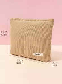 1Pc Apricot Solid Color Corduroy Large Capacity Travel Portable Classic Soft Hexagonal Bag Makeup Bag For Women Girls ,Makeup Bag Makeup Pouch Skincare Bag Toiletry Bag Packing Cubes,Travel Essentials Cruise Essentials Dorm Essentials,Wedding Bridesmaid Gifts,Mom Gifts,Birthday Gifts,Gifts For Friends And Teachers,Home Decor,Bathroom Livingroom Bedroom Decor,Bathroom Organizer,Jewelry Organizer,Lip Oil Organizer,Nail Polish Organizer Makeup Travel Toiletry Organizer Essentials Gifts Storage Zipper Accessories Nail