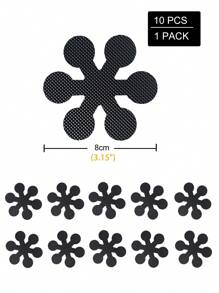 10pcs Snowflake Design Anti-Slip Shower Tread Sticker Back To School - Black - View 2