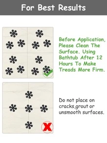 10pcs Snowflake Design Anti-Slip Shower Tread Sticker Back To School - Black - View 6