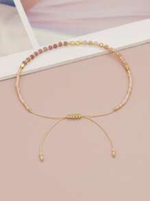 1pc Fashionable Bead Decor Bracelet For Women For Daily Decoration - Multicolor - View 2