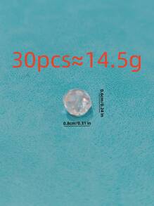 30入組人造水晶裝飾用品 - 白色 - 查看 2