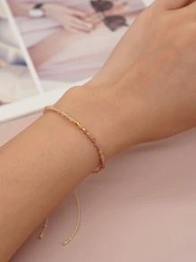 1pc Fashionable Bead Decor Bracelet For Women For Daily Decoration - Multicolor - View 4