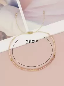 1pc Fashionable Bead Decor Bracelet For Women For Daily Decoration - Multicolor - View 5