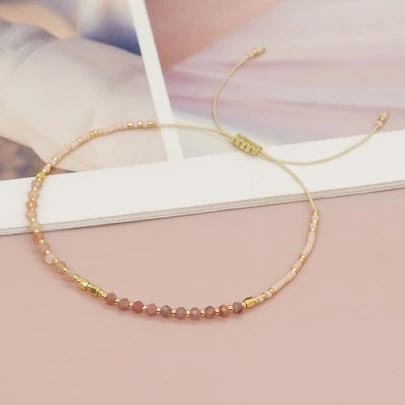 1 pieza Brazalete decorado con cuentas de moda para mujer para decoración diaria