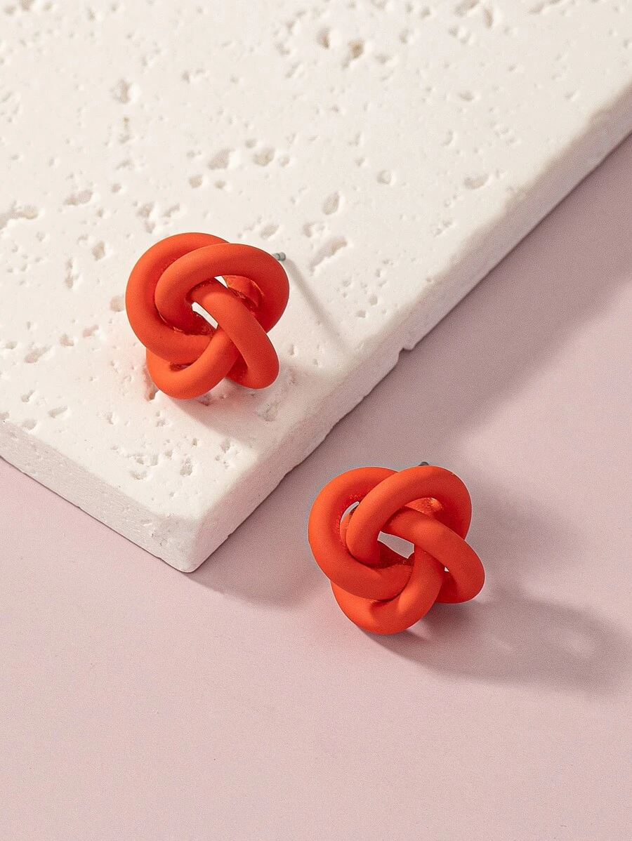 bông tai xoắn - trái cam - Xem 1