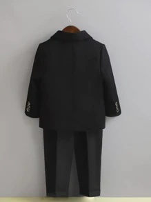 小男童1入組雙排釦西裝外套和1入組長褲