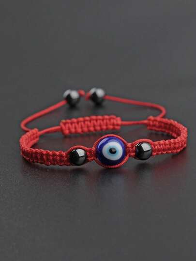 Fashionable and Popular 1pc Boho Evil Eye Detail Bead Decor String Bracelet For Men For Daily Decoration for Jewelry Gift and for a Stylish Look