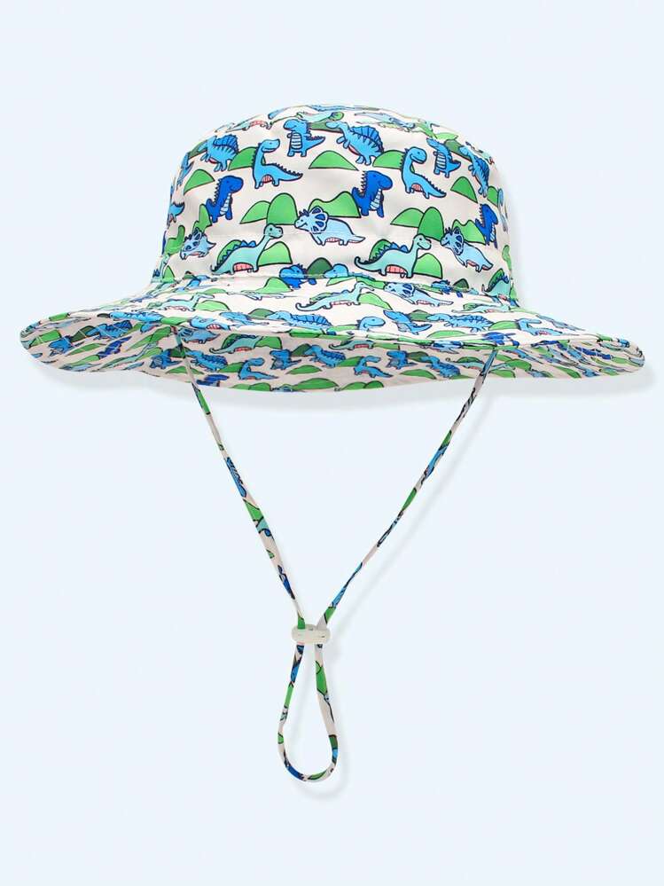 Toddler Boys Dinosaur Print Bucket Hat - Multicolor - View 1