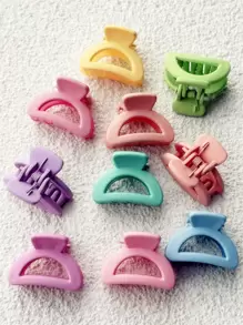 10pcs Women Random Color Versatile Hair Claw, For Decoration - Multicolor - View 2