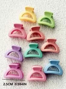 10pcs Women Random Color Versatile Hair Claw, For Decoration - Multicolor - View 3