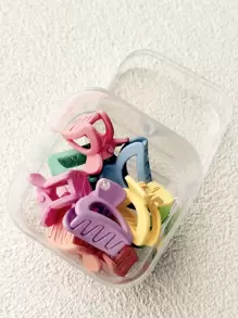 10pcs Women Random Color Versatile Hair Claw, For Decoration - Multicolor - View 4