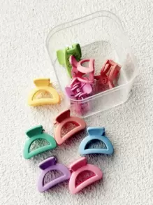 10pcs Women Random Color Versatile Hair Claw, For Decoration - Multicolor - View 5