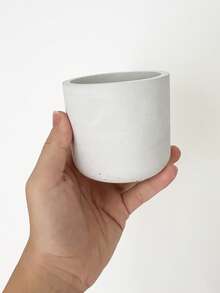 1入組矽膠極簡植物容器設計DIY矽膠模具 - 白色 - 查看 3