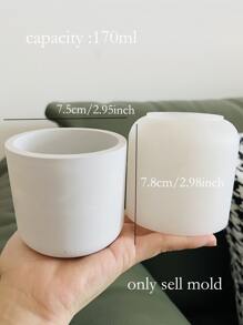 1入組矽膠極簡植物容器設計DIY矽膠模具 - 白色 - 查看 1