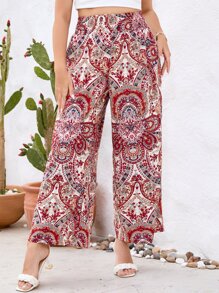 SHEIN VCAY Quần Plus Size Bộ lạc Boho - Nhiều màu - Xem 1