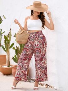 SHEIN VCAY Quần Plus Size Bộ lạc Boho - Nhiều màu - Xem 3