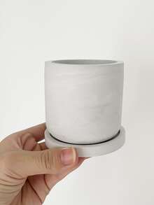 1入組矽膠極簡植物容器設計DIY矽膠模具 - 白色 - 查看 4