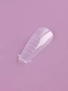 FULL BEAUTY Elevate Your Style With 120pcs Coffin Clear Transparent Nail Mould For Home DIY Nail Salon Nail Extension Press On Nails Nail Supplies - Clear - View 5