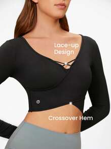 GLOWMODE Top Corto Crossover Frontal A Trasero( - Negro - Ver 6