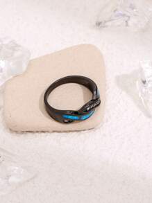 Nhẫn trang trí đá rhinestone - màu đen - Xem 3