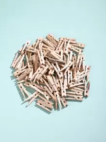 50 chiếc kẹp gỗ DIY - Màu be - Xem 1