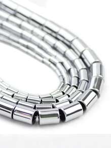 Phụ kiện trang sức tự làm hạt hình học 1 sợi - Bạc - Xem 3