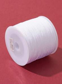 約 100m/卷 0.8mm 尼龍編織線,非常適合珠寶製作 - 白色 - 查看 2