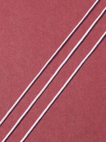 約 100m/卷 0.8mm 尼龍編織線,非常適合珠寶製作 - 白色 - 查看 3