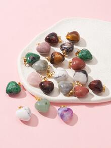 10入組心DIY吊墜 - 金黃色 - 查看 2