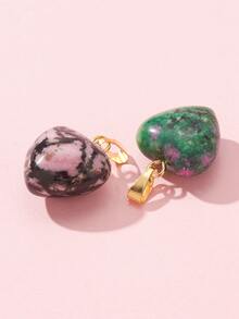 10入組心DIY吊墜 - 金黃色 - 查看 4