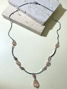 珠子裝飾項鍊 - 彩色 - 查看 2