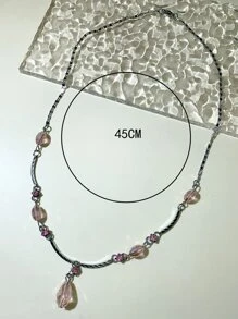 珠子裝飾項鍊 - 彩色 - 查看 3