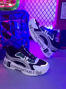 女時尚舒適保暖耐磨休閒厚底運動鞋戶外百搭簡約運動鞋 - 彩色 - 查看 4