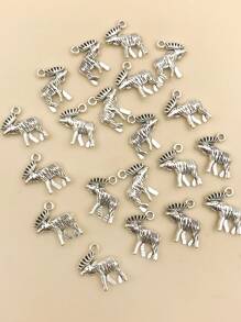 20入組麋鹿DIY吊墜 - 銀色 - 查看 4